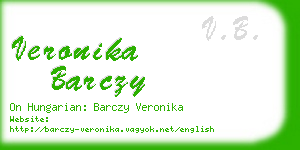 veronika barczy business card